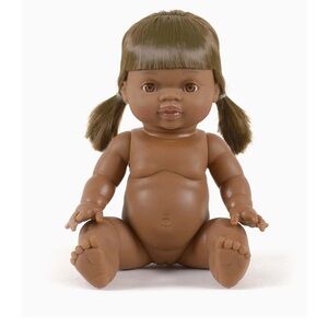 MiniKane Salomè Adorable Baby Doll with Pigtails and Honey Eyes vanilla scented